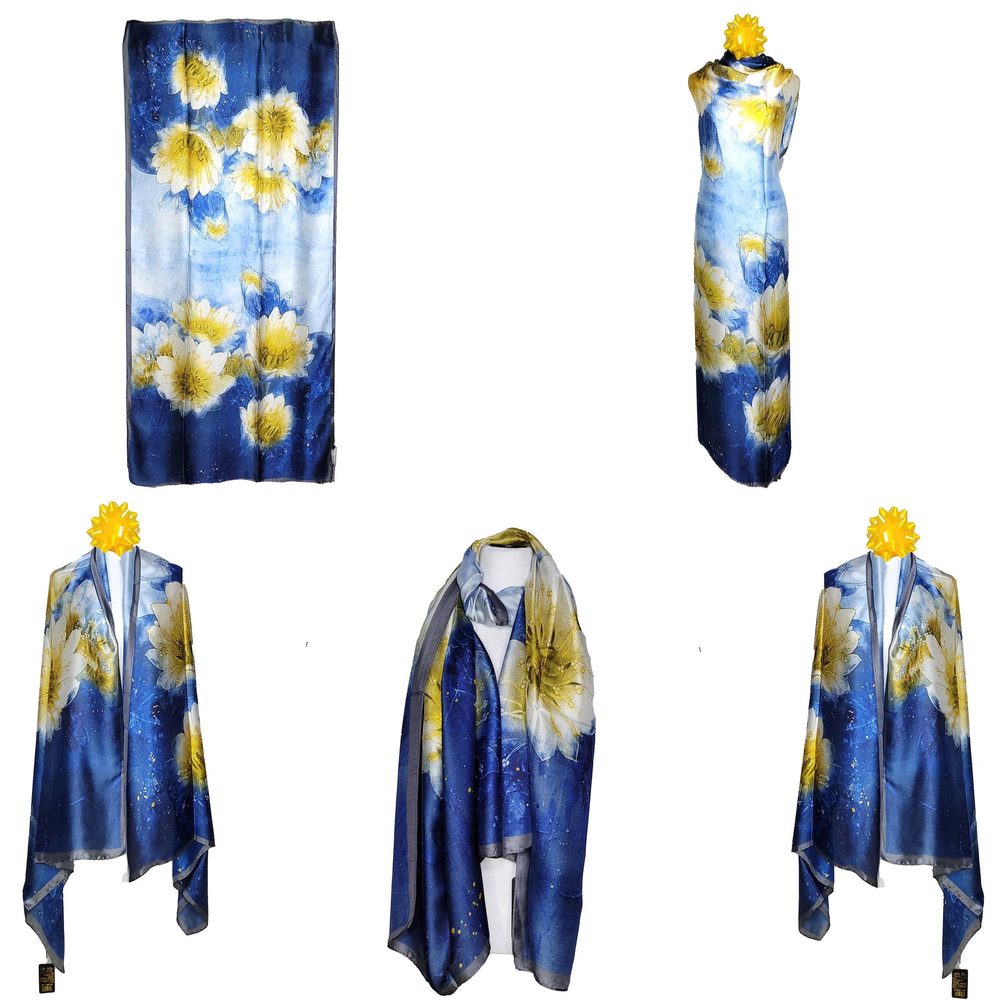 NWT Long Soft Scarf 35"x70" Rectangle Silk Feeling 100% Shawl Wrap 02151